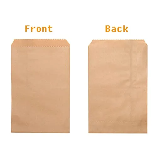 100-pack 3x5 Inches Natural Kraft Paper Bags for Bakery Cookies Treats Snacks Sandwiches Popcorn Small Gift bag