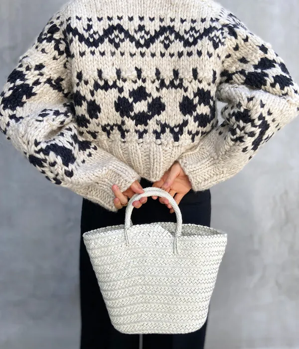 Aeta/OVAL BOTTOM BASKET S(WHITE)