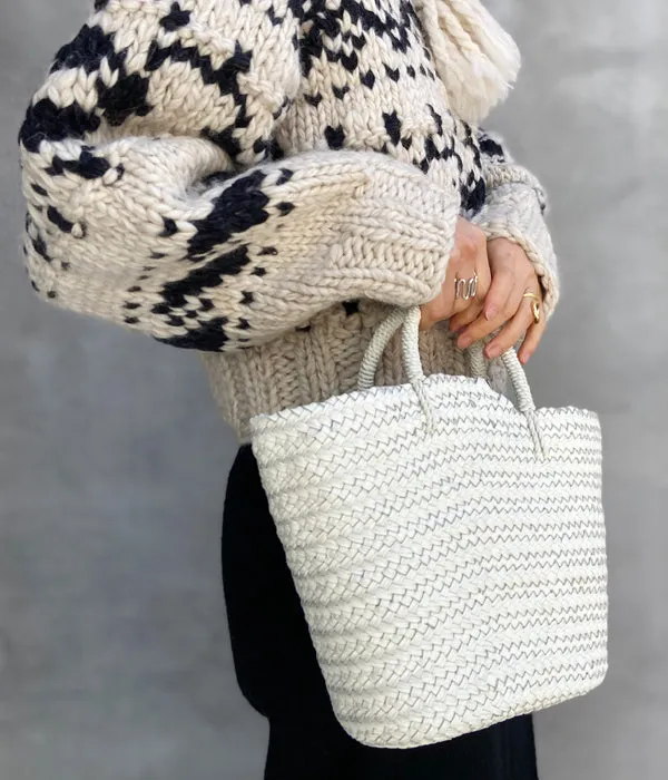 Aeta/OVAL BOTTOM BASKET S(WHITE)