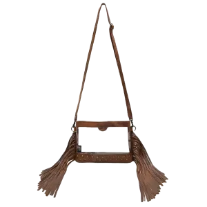 American Darling Ladies Genuine Leather Clear Western Bag ADBG1174