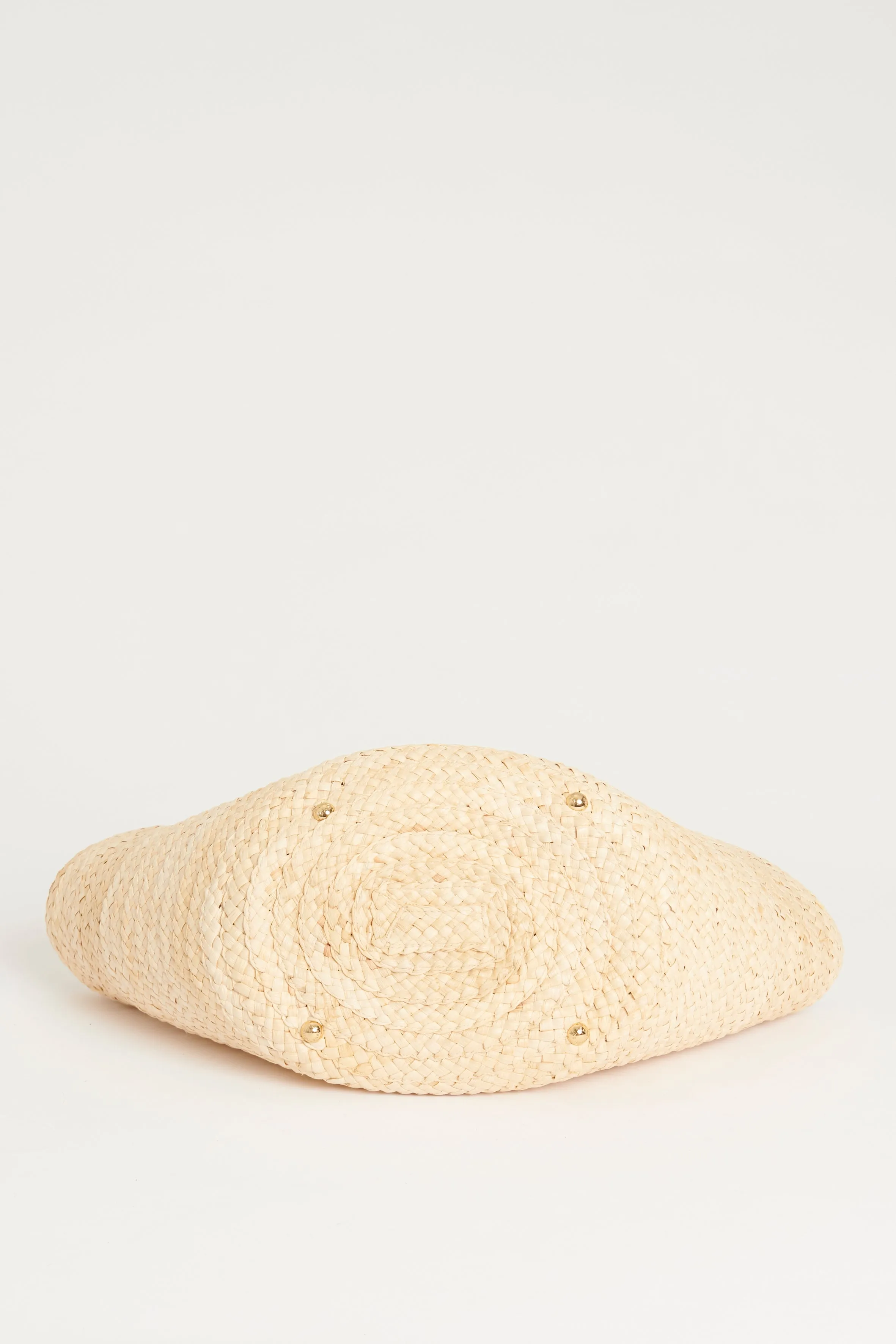 Beige Raffia Preowned "Kendra" Tote Bag