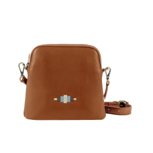 'Belleza' Crossbody Bag - Tan Leather