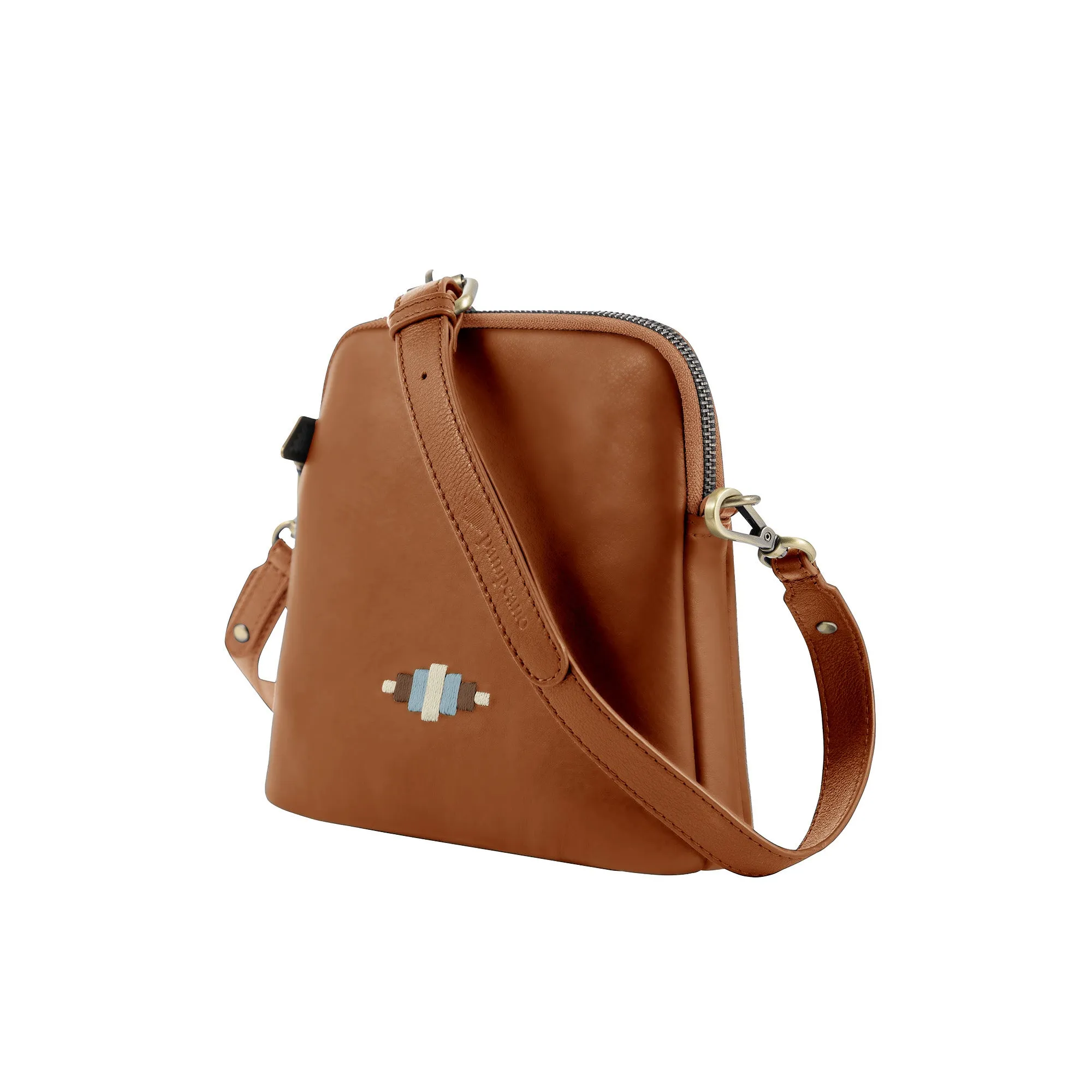 'Belleza' Crossbody Bag - Tan Leather