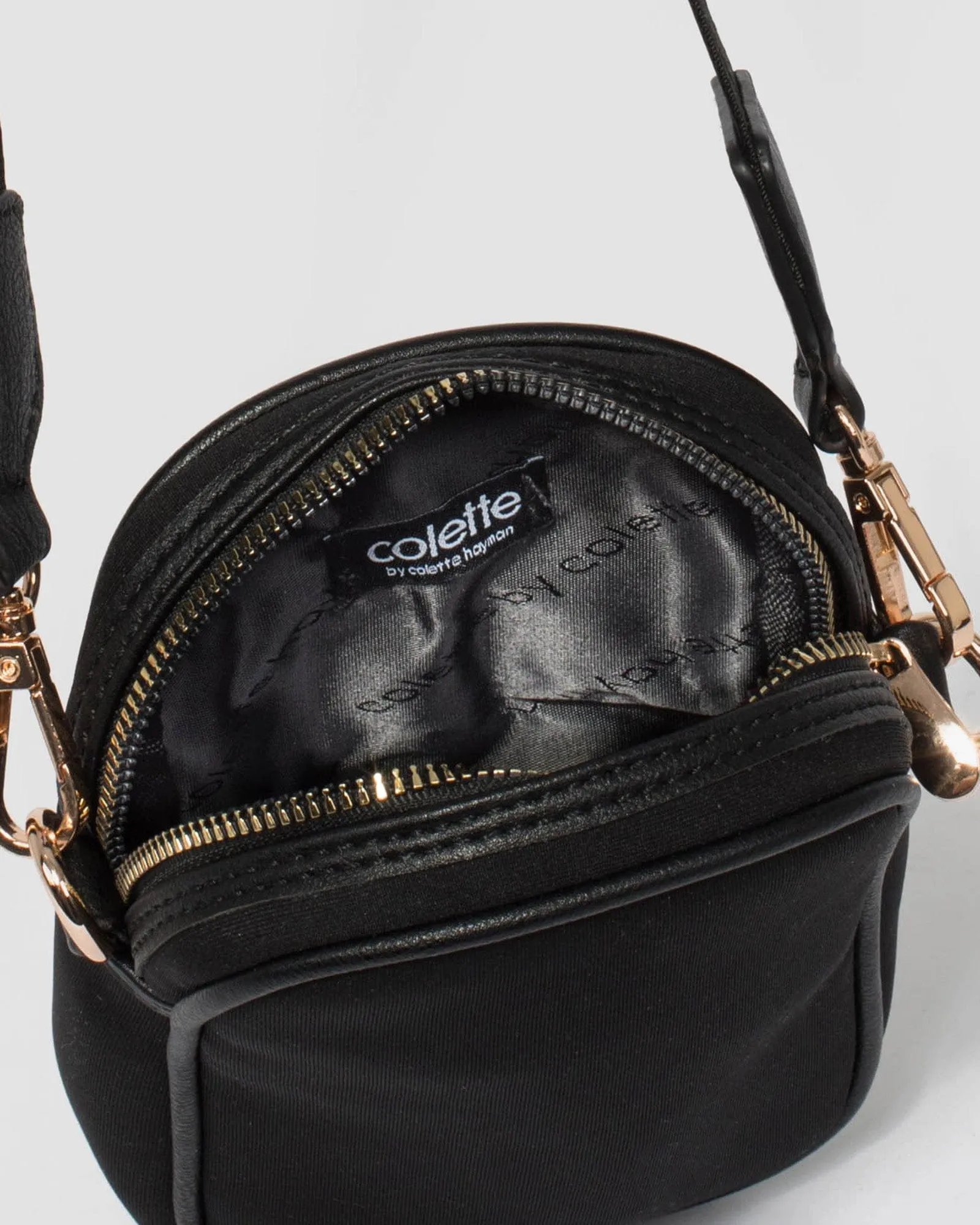 Black Minjee Phone Crossbody Bag