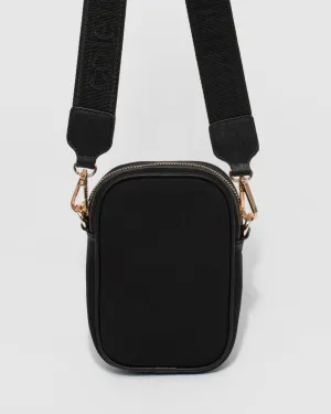 Black Minjee Phone Crossbody Bag