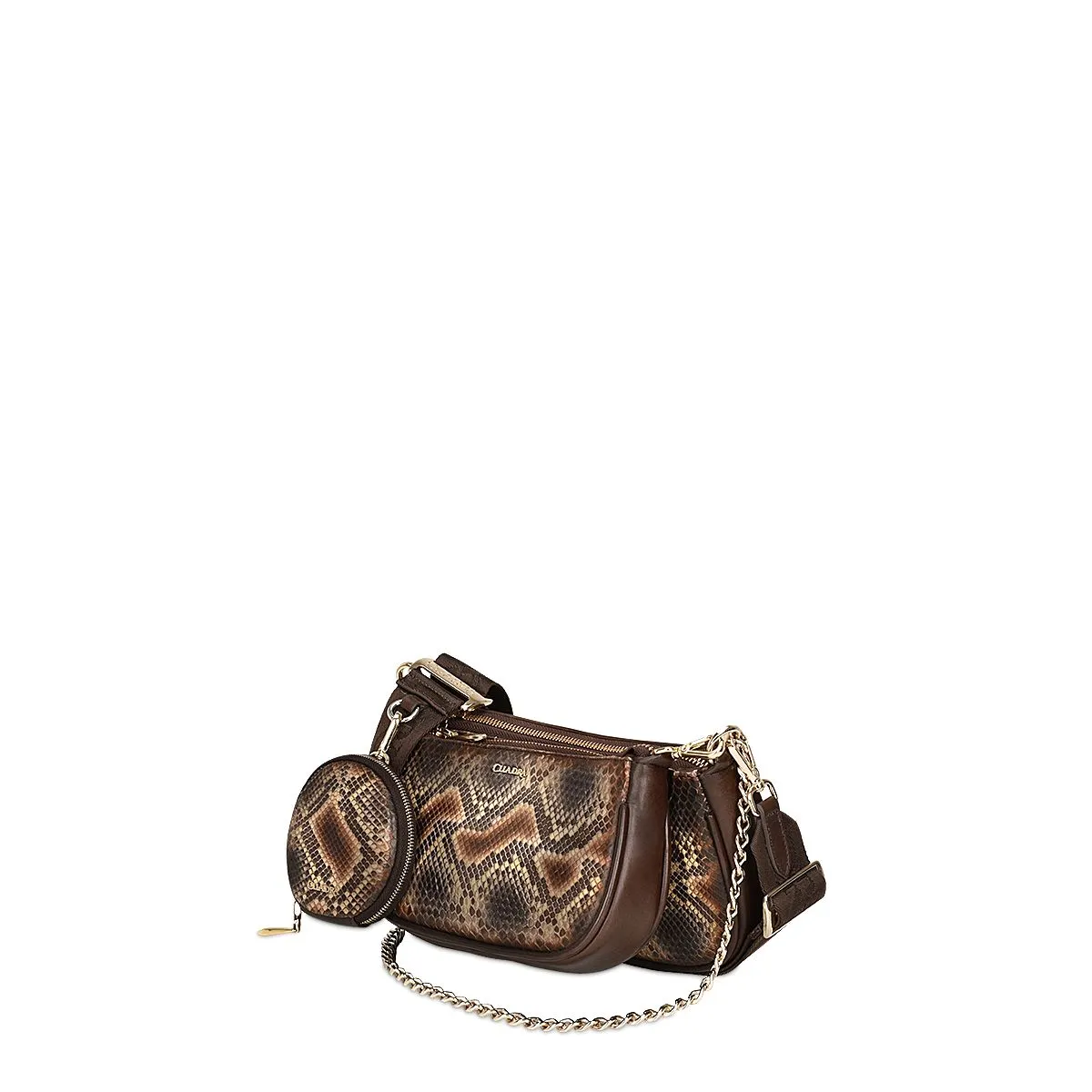 BOD51PI - Cuadra brown western fashion python tote bag for women