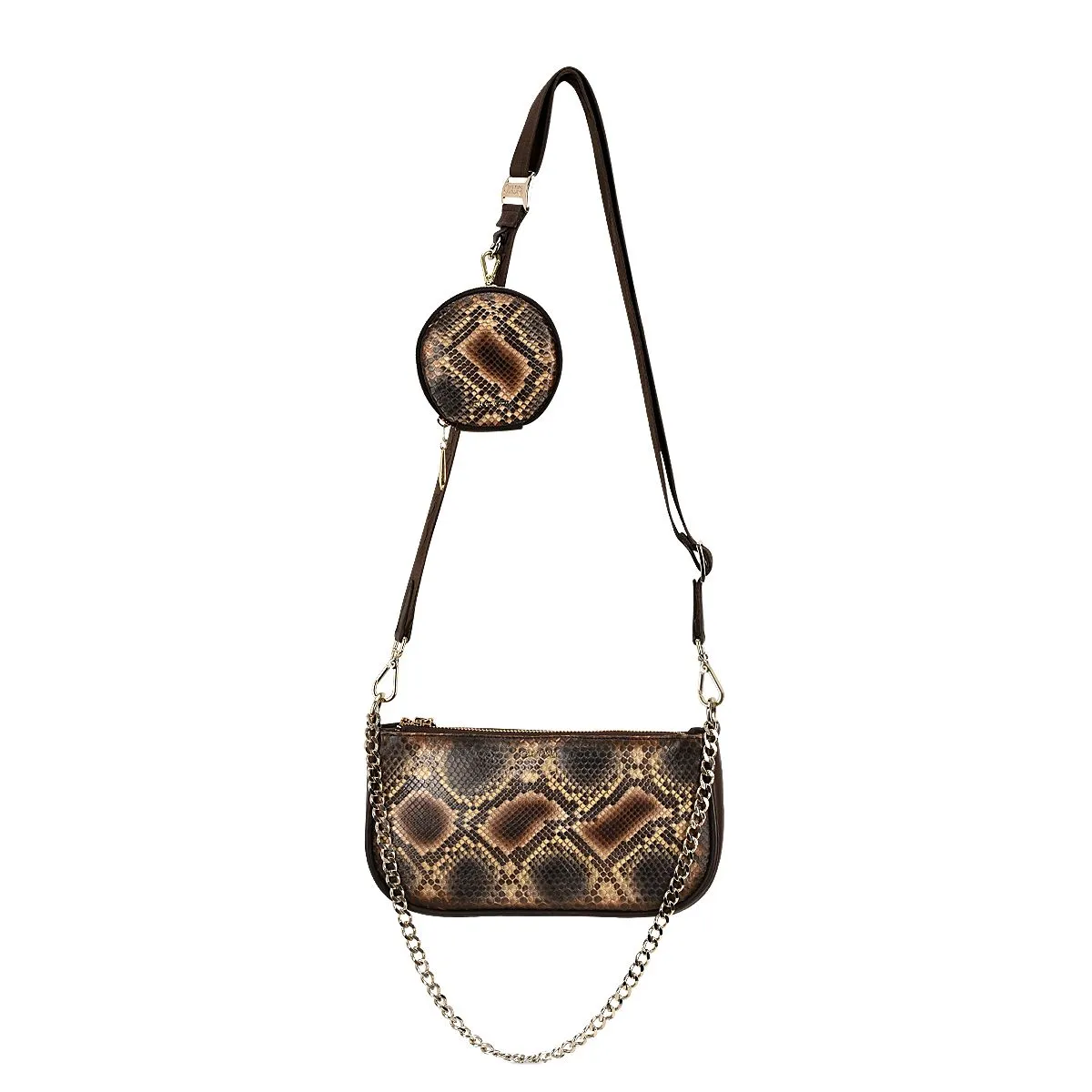 BOD51PI - Cuadra brown western fashion python tote bag for women