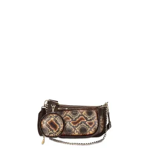 BOD51PI - Cuadra brown western fashion python tote bag for women