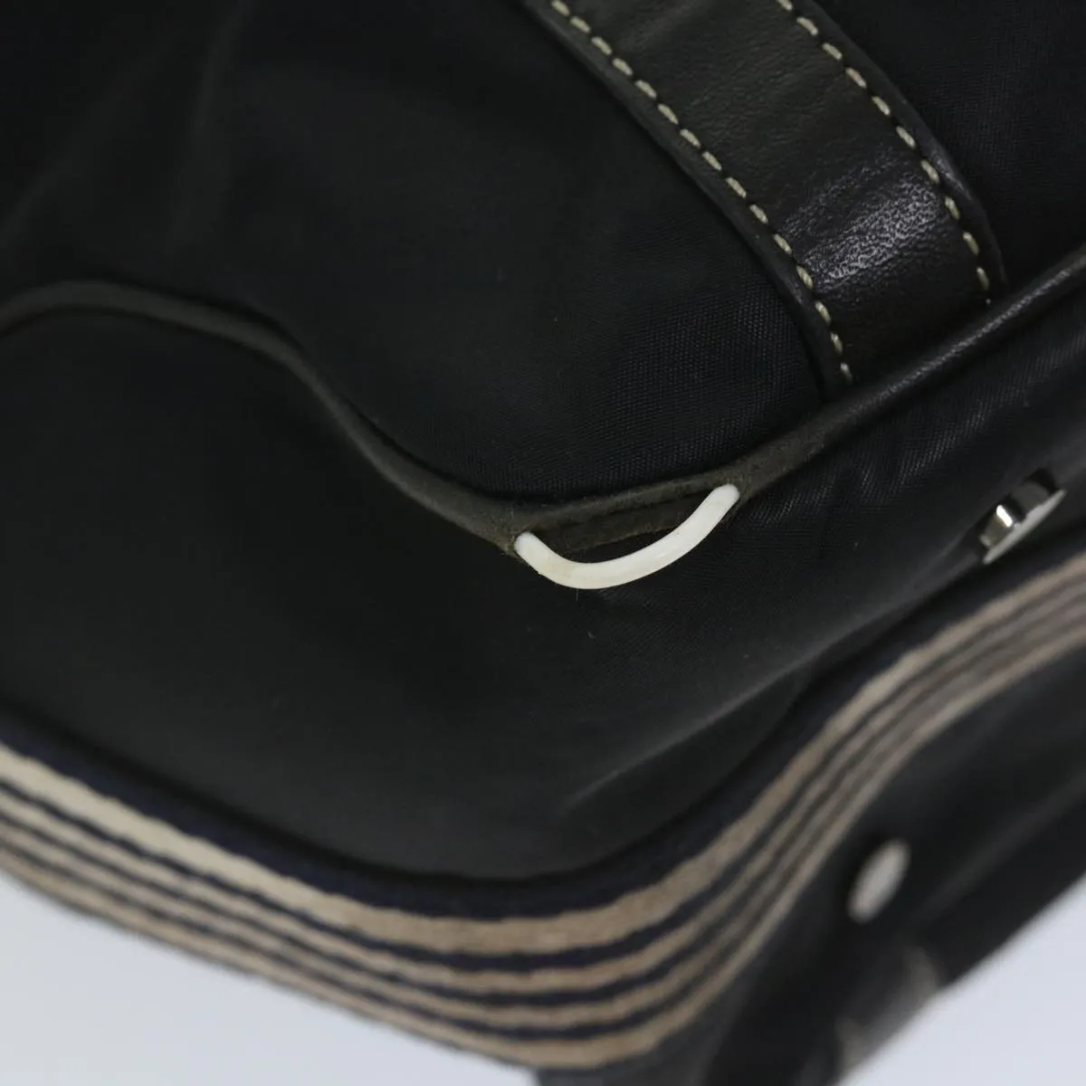 BURBERRY Blue Label Tote Bag Nylon Black Auth 56630