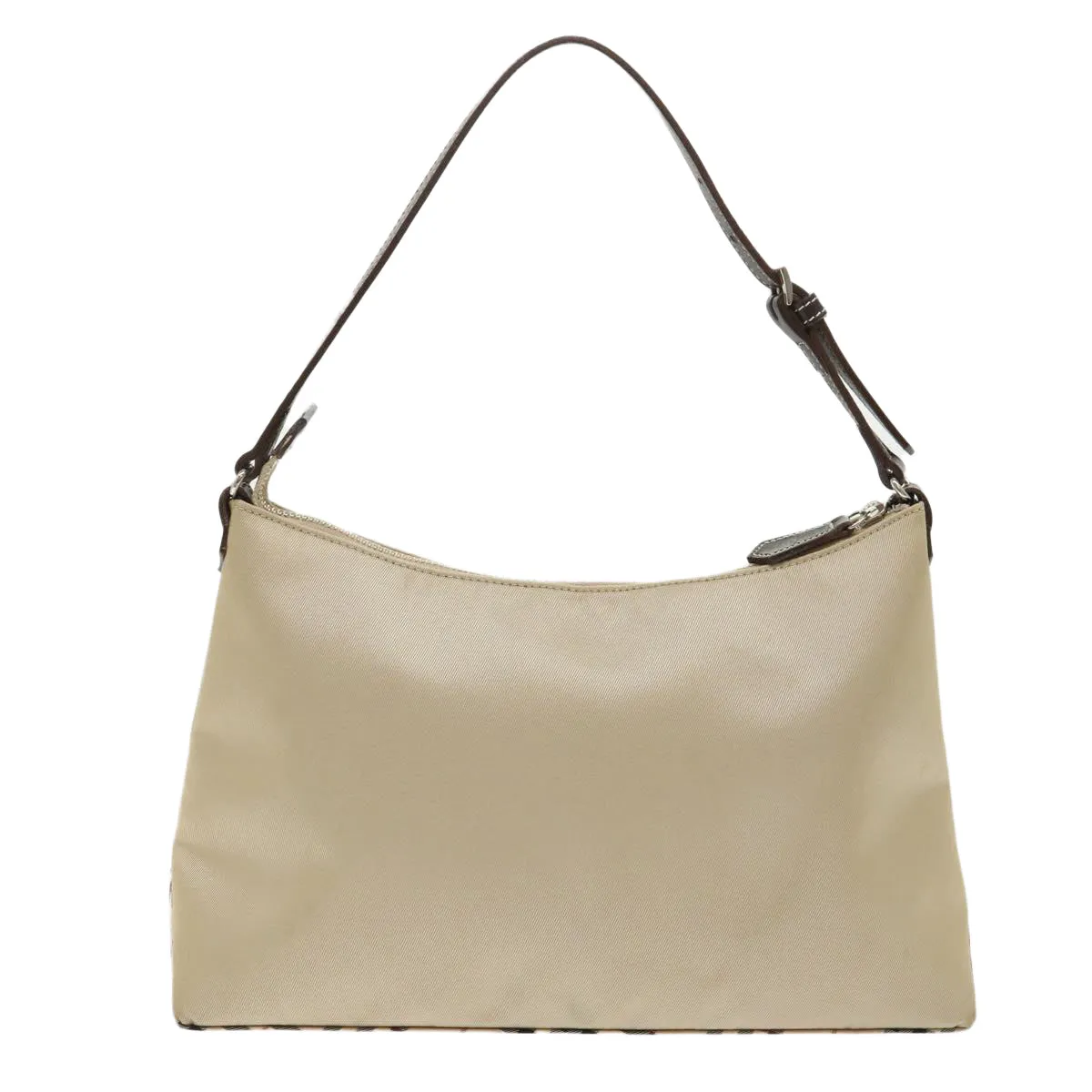 BURBERRY Nova Check Blue Label Shoulder Bag Nylon Beige Brown Auth yb292