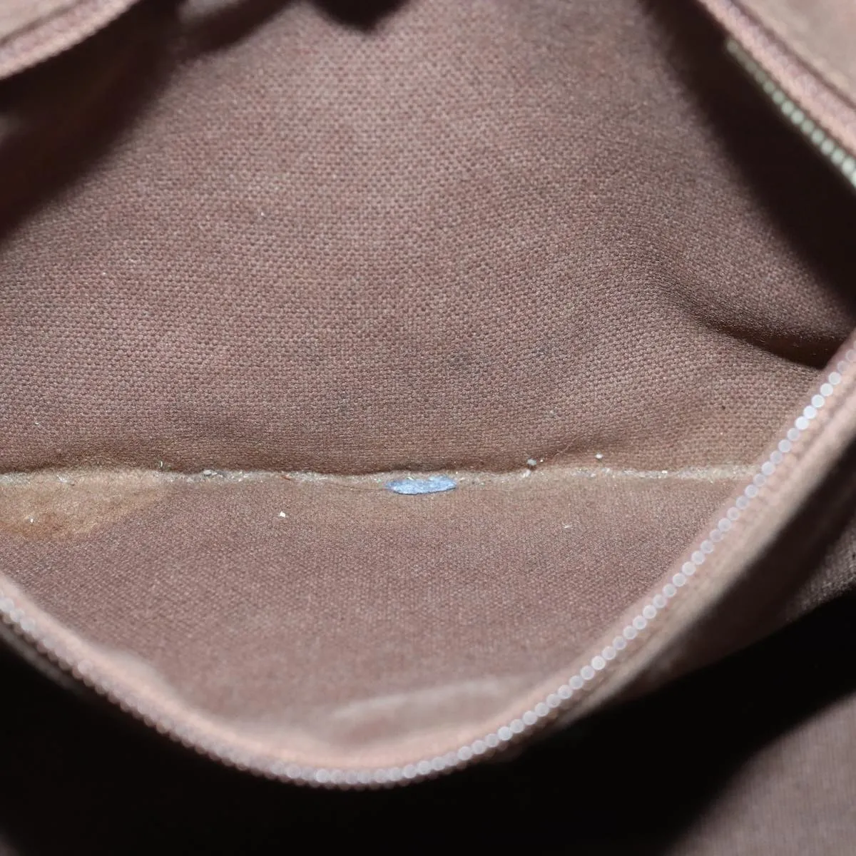 BURBERRY Nova Check Blue Label Shoulder Bag Wool Beige Silver Auth 85897