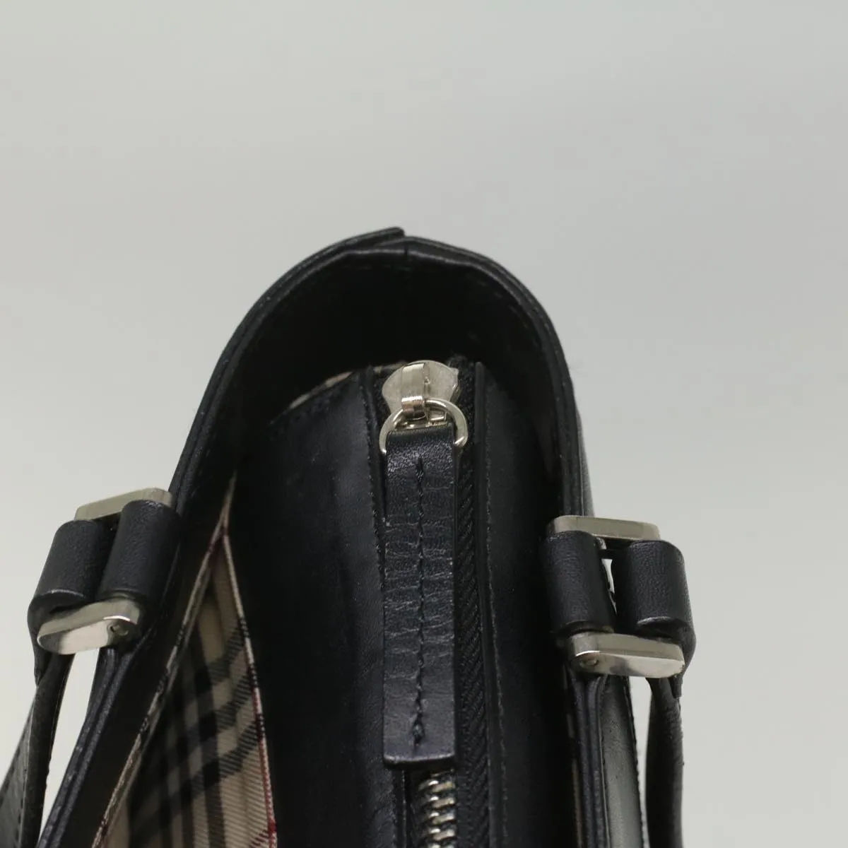BURBERRY Tote Bag Leather Black  bs8728