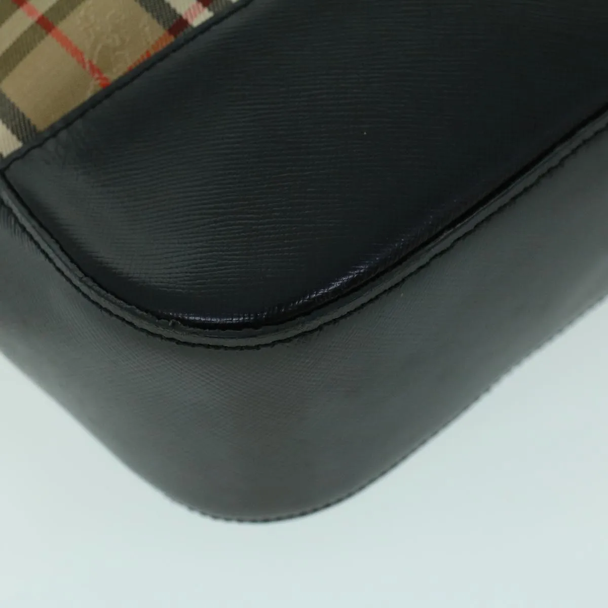 BURBERRYSs Nova Check Shoulder Bag Canvas Leather Beige Black  53788