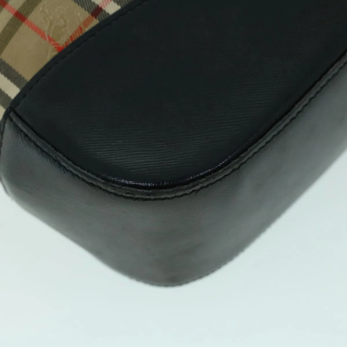 BURBERRYSs Nova Check Shoulder Bag Canvas Leather Beige Black  53788
