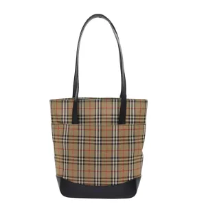 BURBERRYSs Nova Check Tote Bag Nylon Canvas Beige  63114