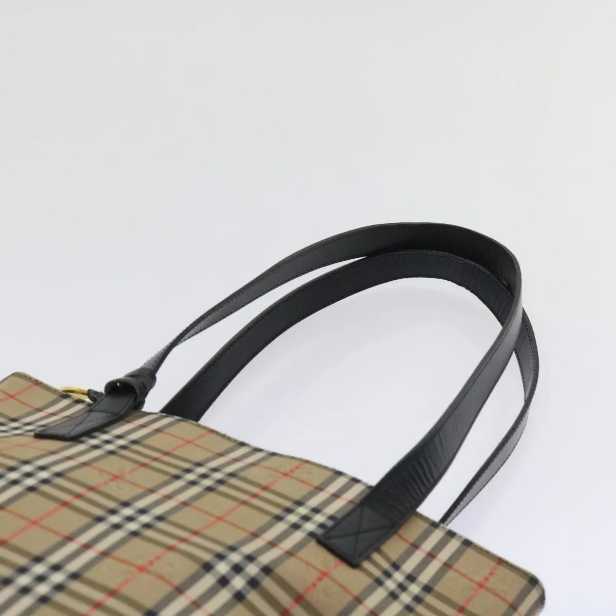 BURBERRYSs Nova Check Tote Bag Nylon Canvas Beige  63114