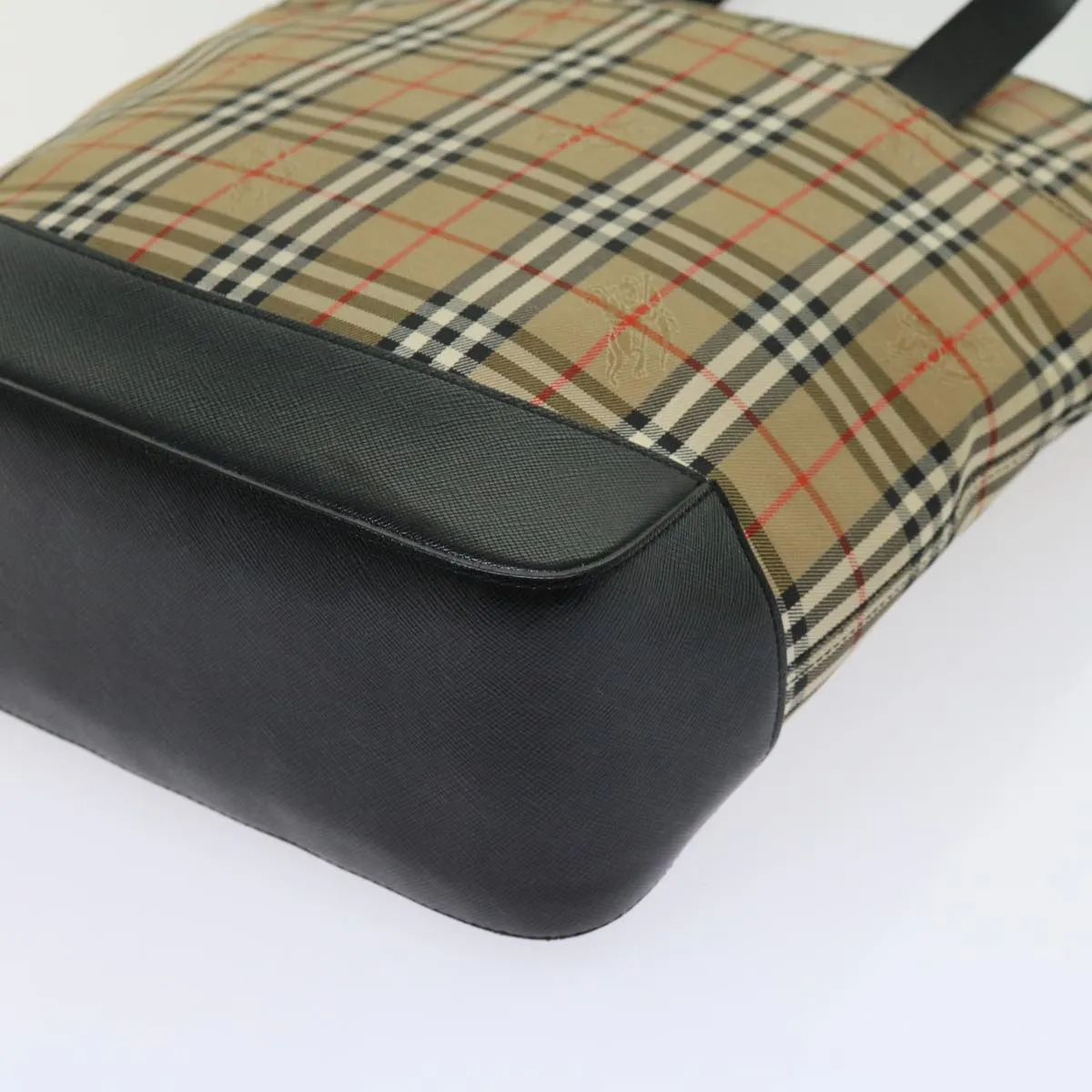 BURBERRYSs Nova Check Tote Bag Nylon Canvas Beige  63114