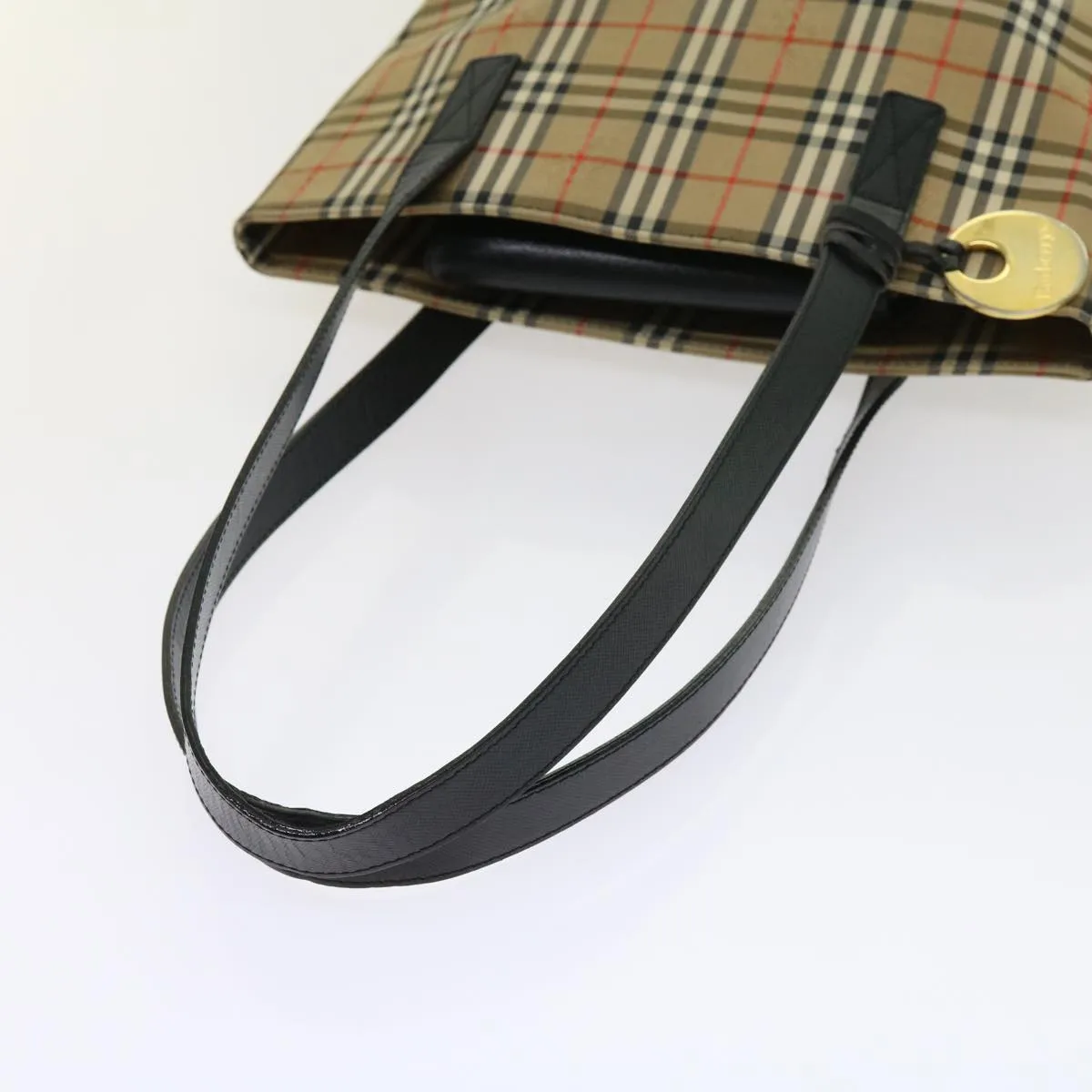 BURBERRYSs Nova Check Tote Bag Nylon Canvas Beige  63114