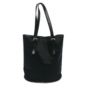 BURBERRYSs Shoulder Bag Nylon Black Auth hk862