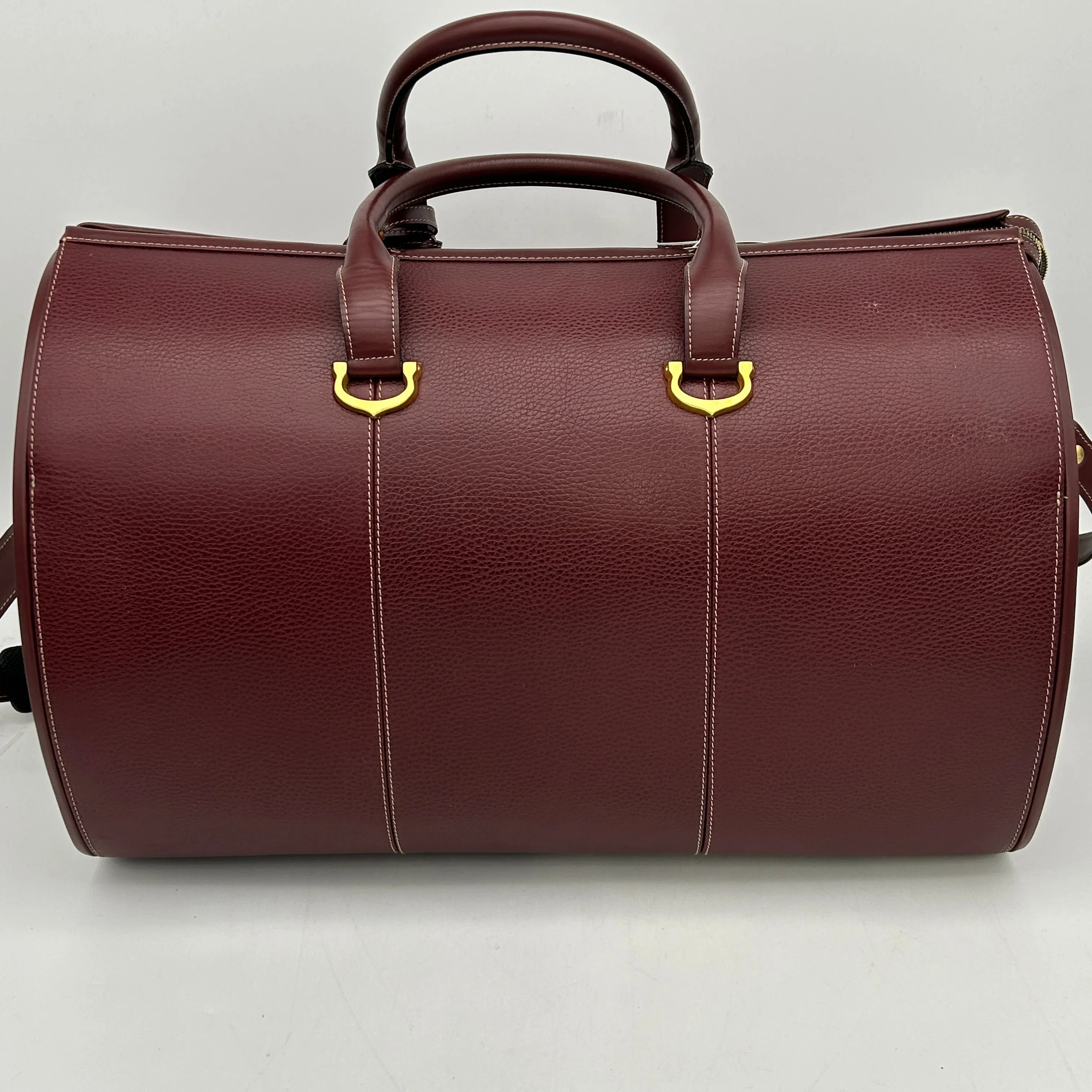 Cartier Must Line Dark Red Boston Bag Medium