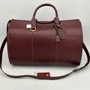Cartier Must Line Dark Red Boston Bag Medium