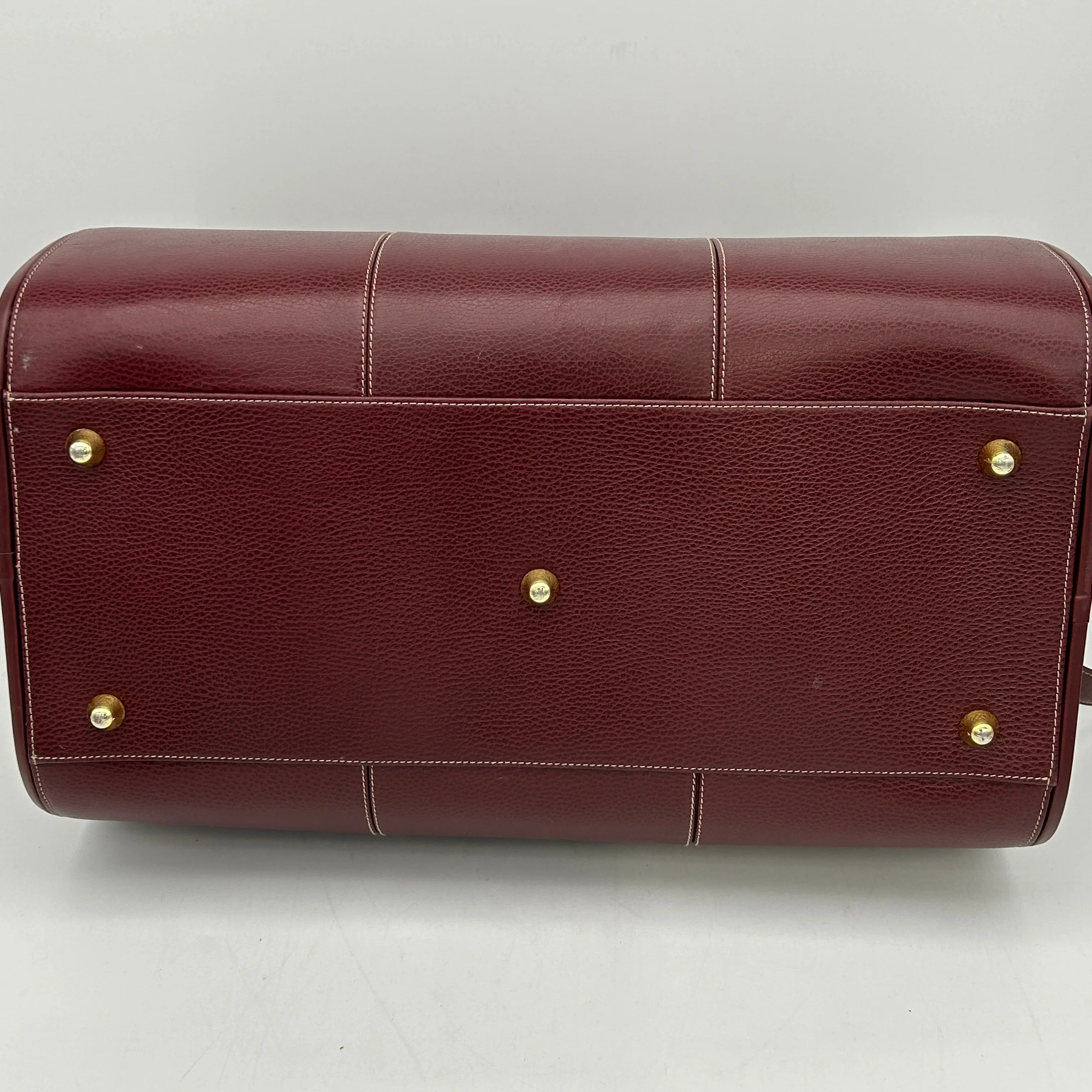 Cartier Must Line Dark Red Boston Bag Medium