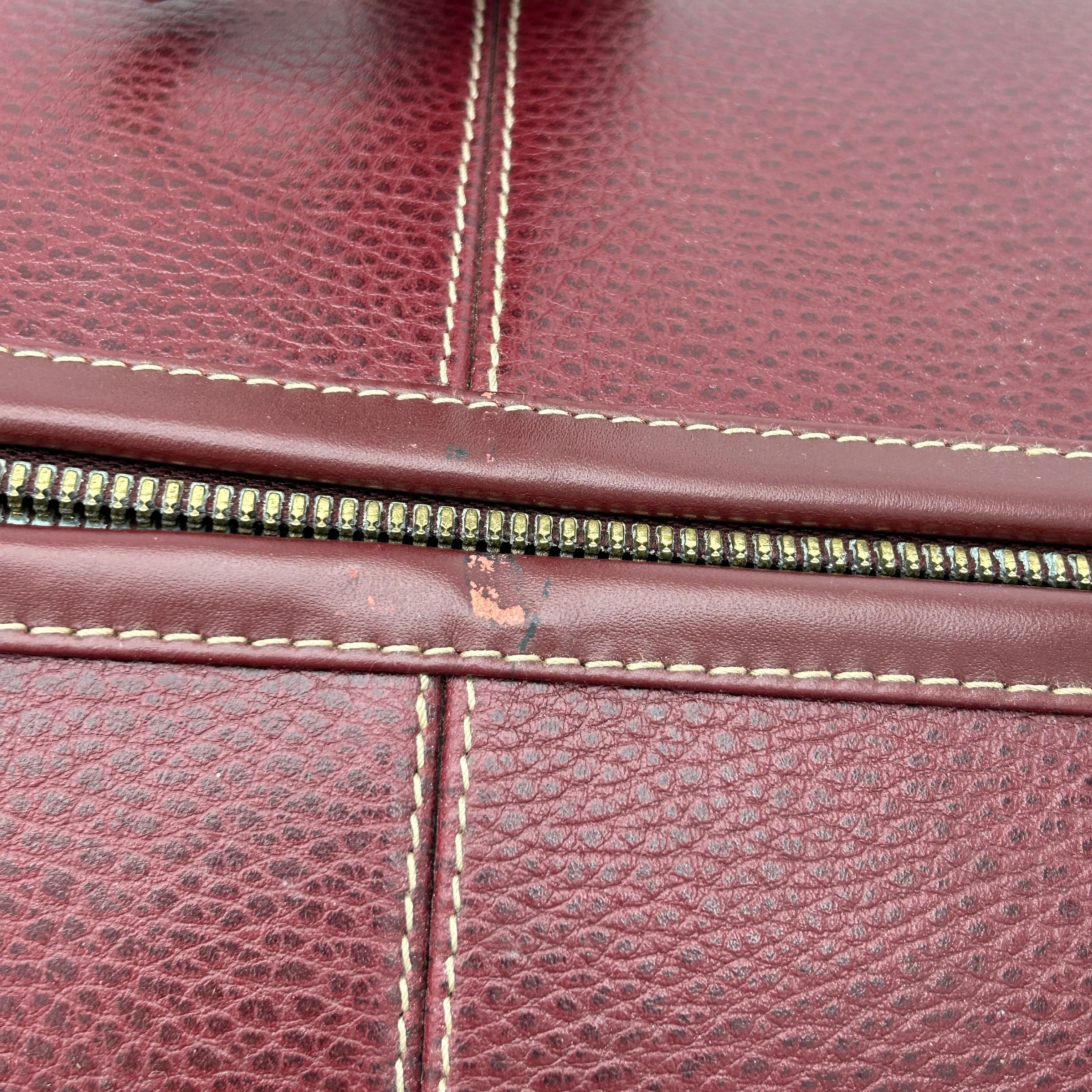Cartier Must Line Dark Red Boston Bag Medium