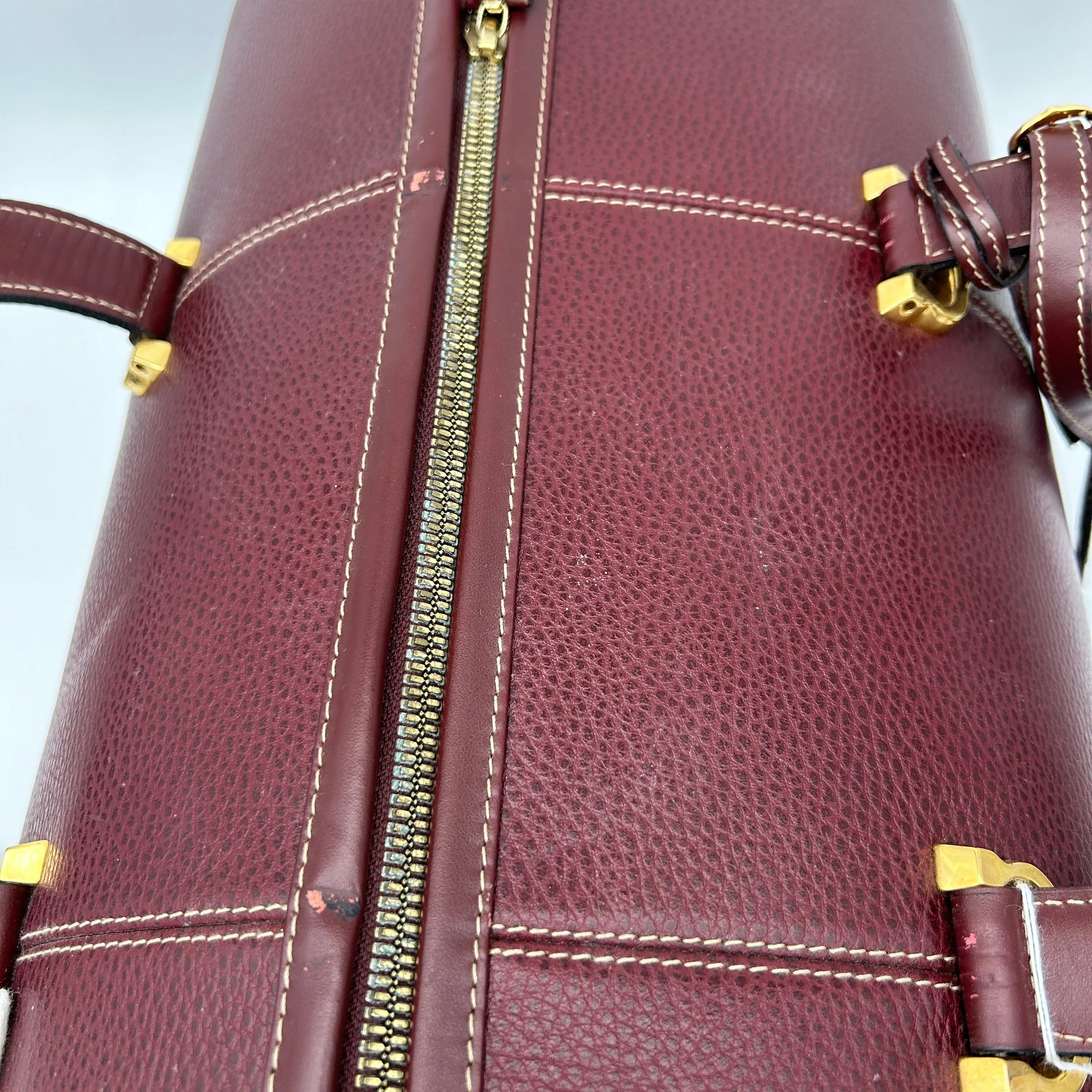 Cartier Must Line Dark Red Boston Bag Medium