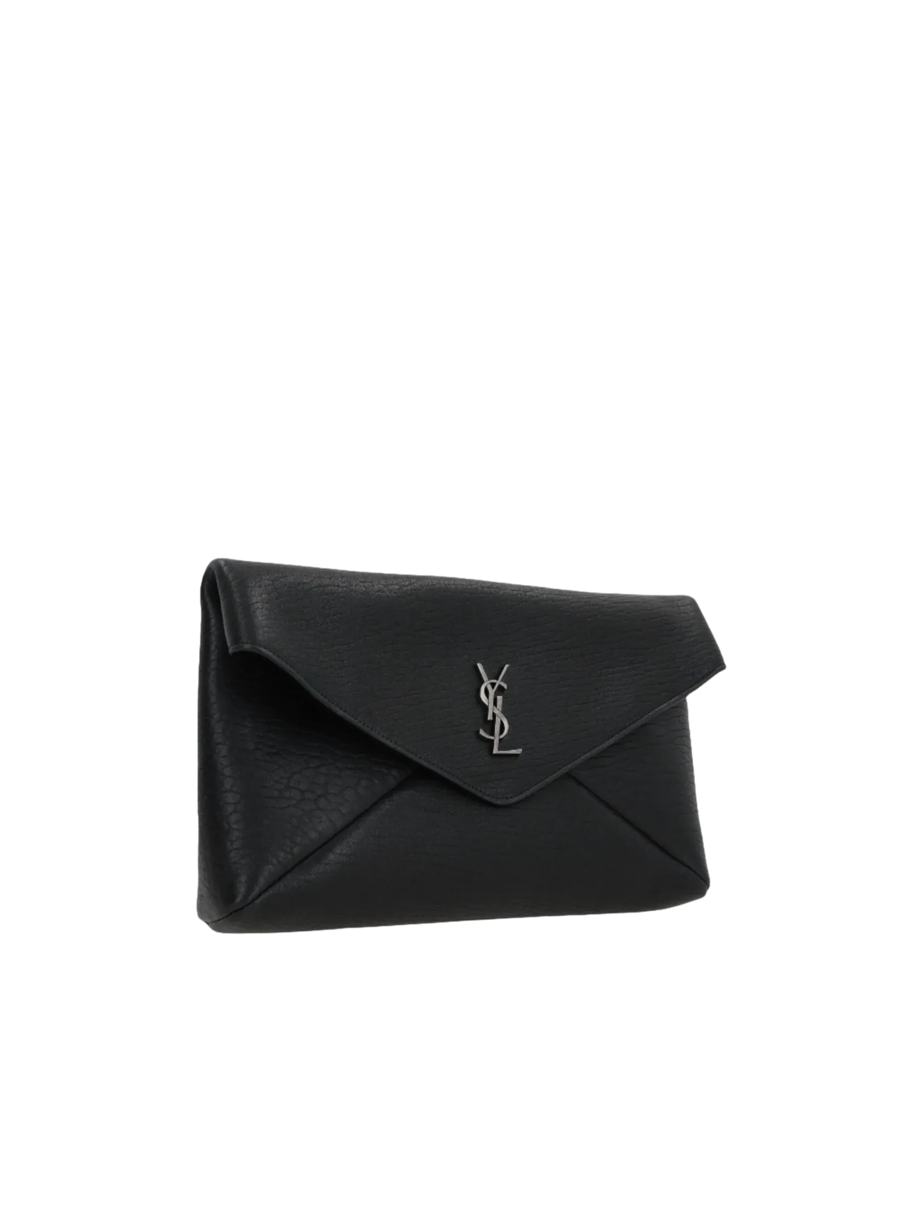 Cassandre Grainy Leather Clutch