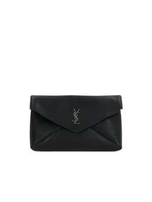 Cassandre Grainy Leather Clutch