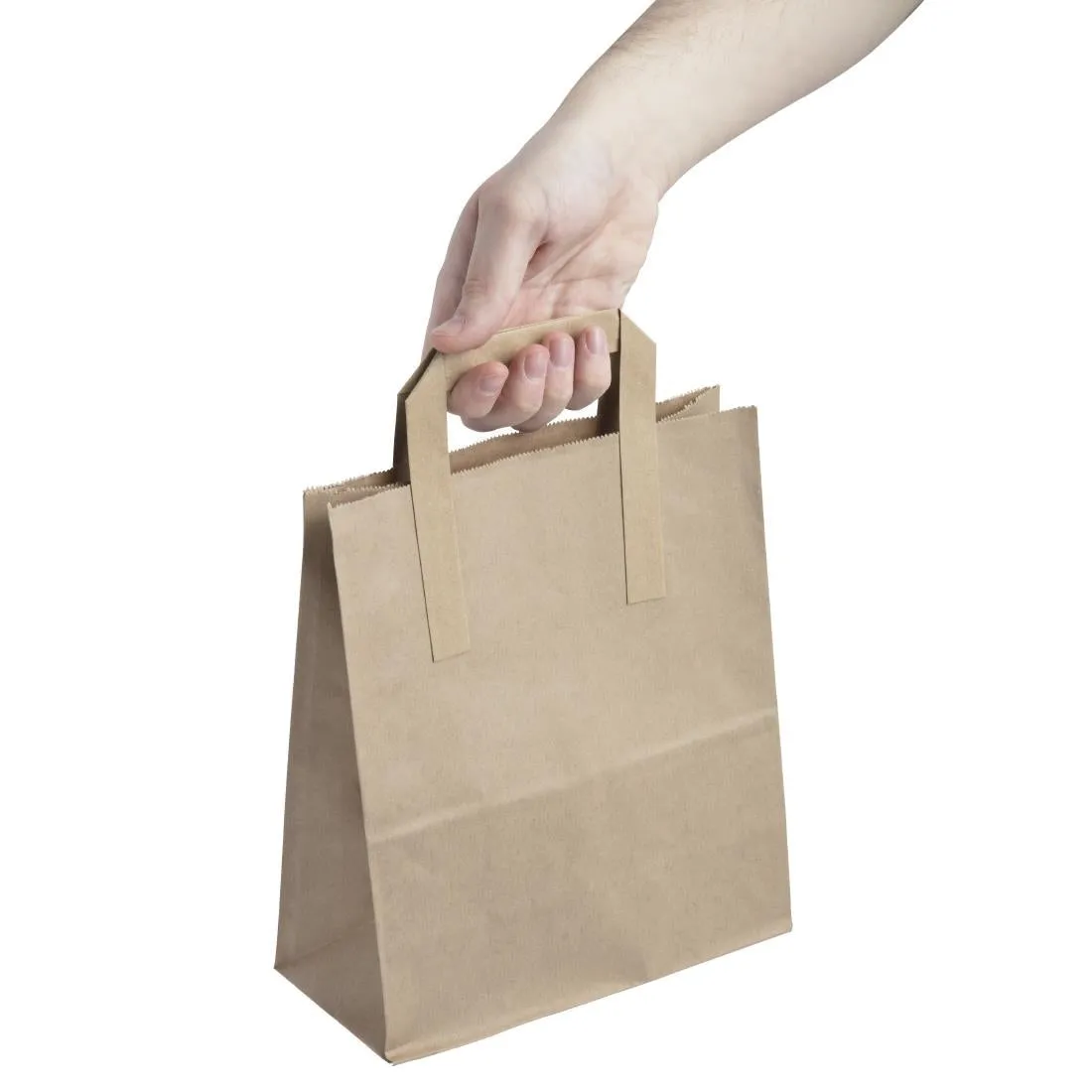 CF591 Fiesta Recyclable Brown Paper Carrier Bags Medium (Pack of 250)