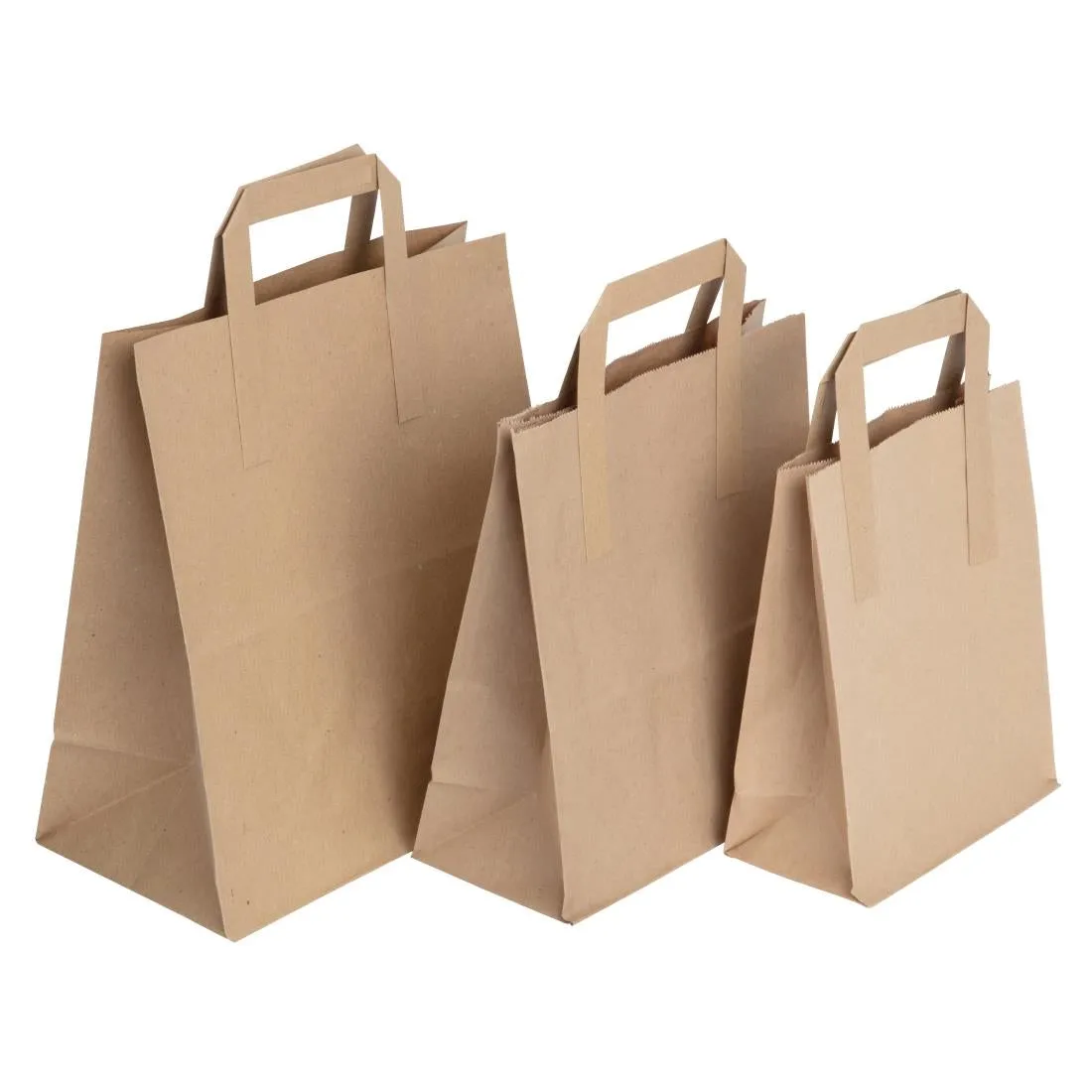 CF591 Fiesta Recyclable Brown Paper Carrier Bags Medium (Pack of 250)