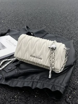 Chain Strap Quilted Square Bag