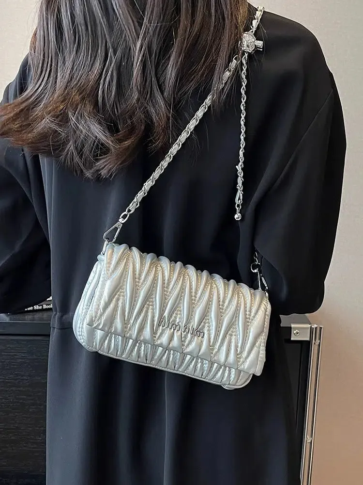 Chain Strap Quilted Square Bag