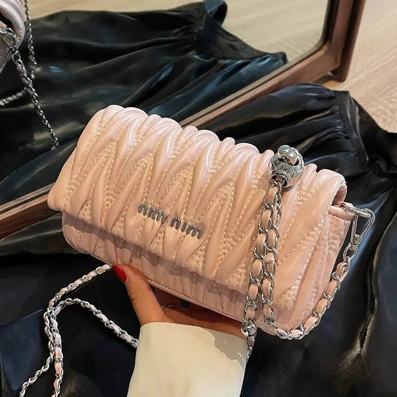 Chain Strap Quilted Square Bag