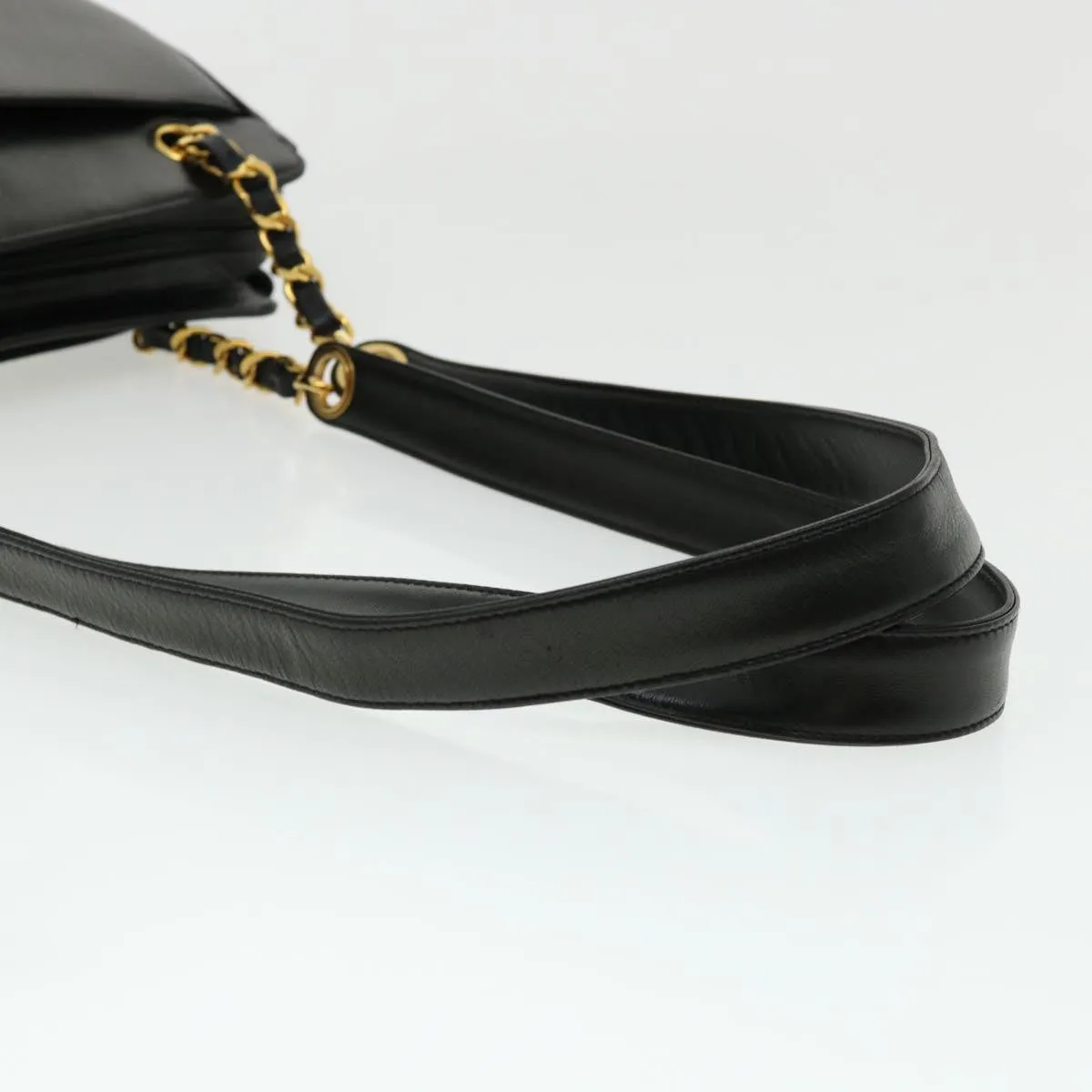 Chanel Chain Shoulder Bag Lamb Skin Black CC  32454A