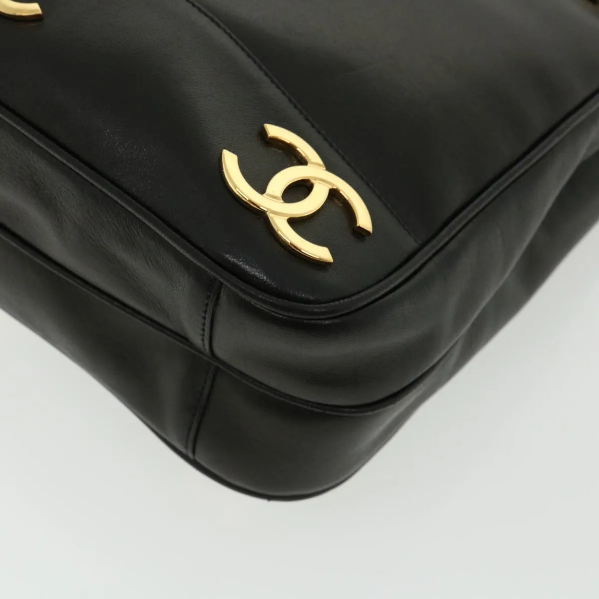 Chanel Chain Shoulder Bag Lamb Skin Black CC  32454A