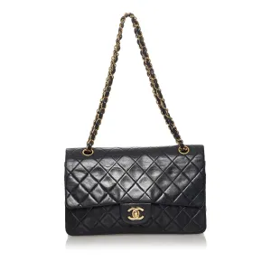 Chanel Classic Lambskin Leather Double Flap Bag (SHG-31282)