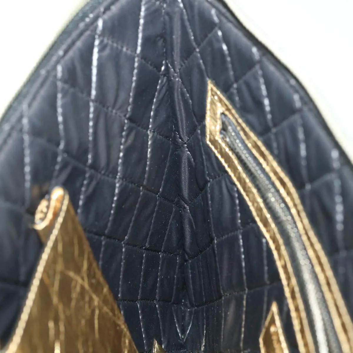 Chanel Clutch Bag Metallic Leather Gold A82164 CC  38172