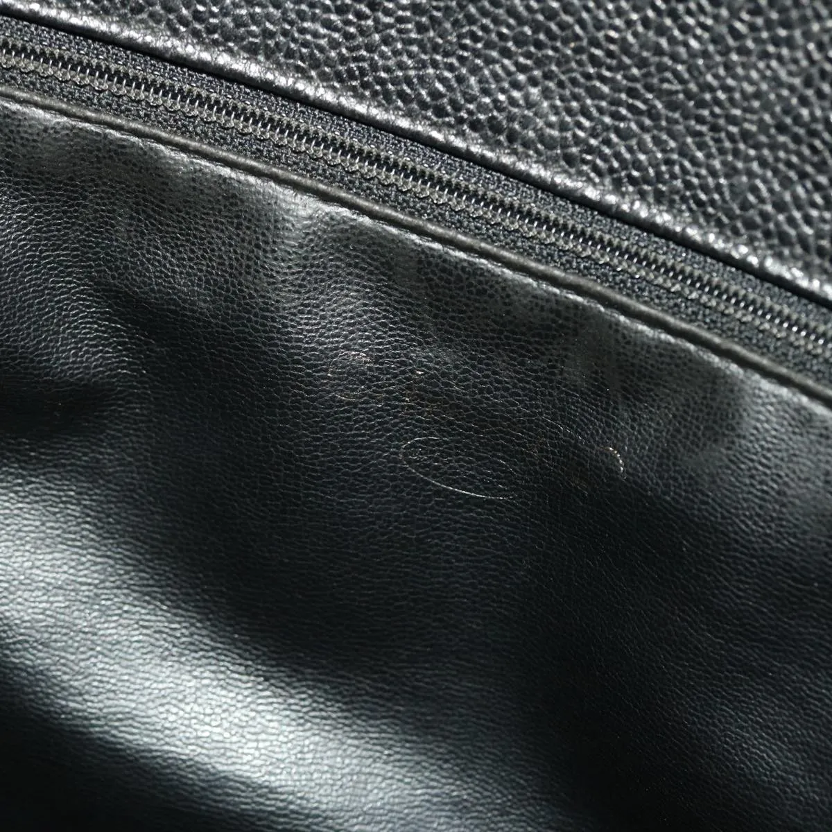 Chanel COCO Mark Shoulder Bag Caviar Skin Black CC  bs6929