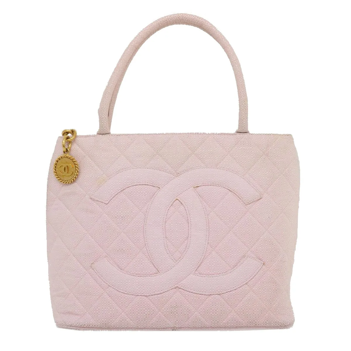 Chanel COCO Mark Tote Bag cotton Pink CC  29713A