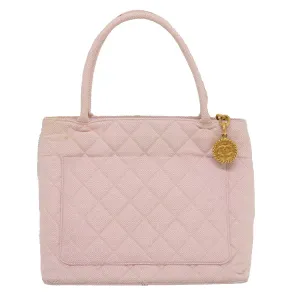 Chanel COCO Mark Tote Bag cotton Pink CC  29713A