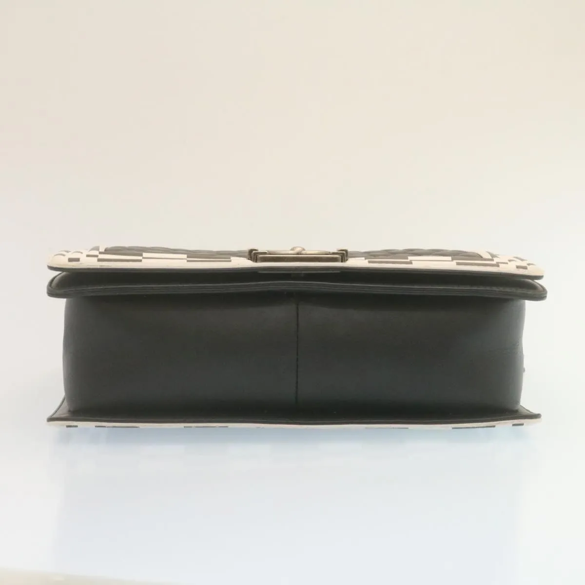Chanel Matelasse Boy  Chain Shoulder Bag Lamb Skin Black CC  29190A