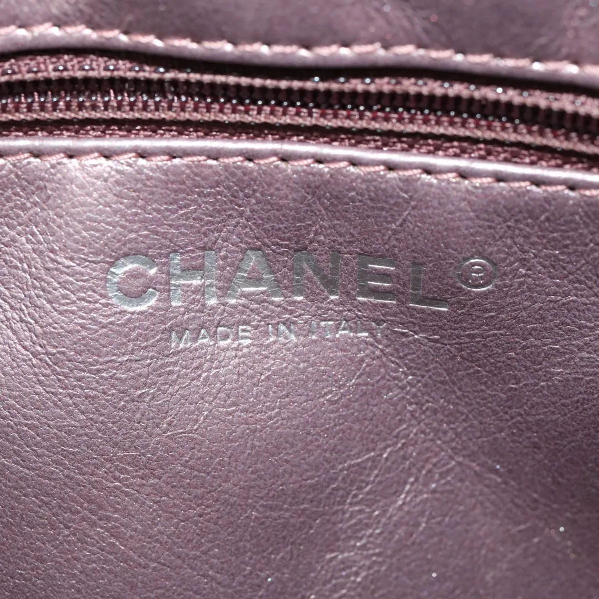 Chanel Matelasse Chain Shoulder Bag Lamb Skin Purple CC  30949A