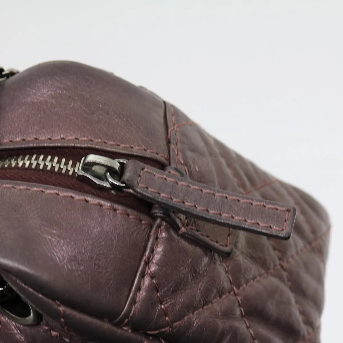 Chanel Matelasse Chain Shoulder Bag Lamb Skin Purple CC  30949A