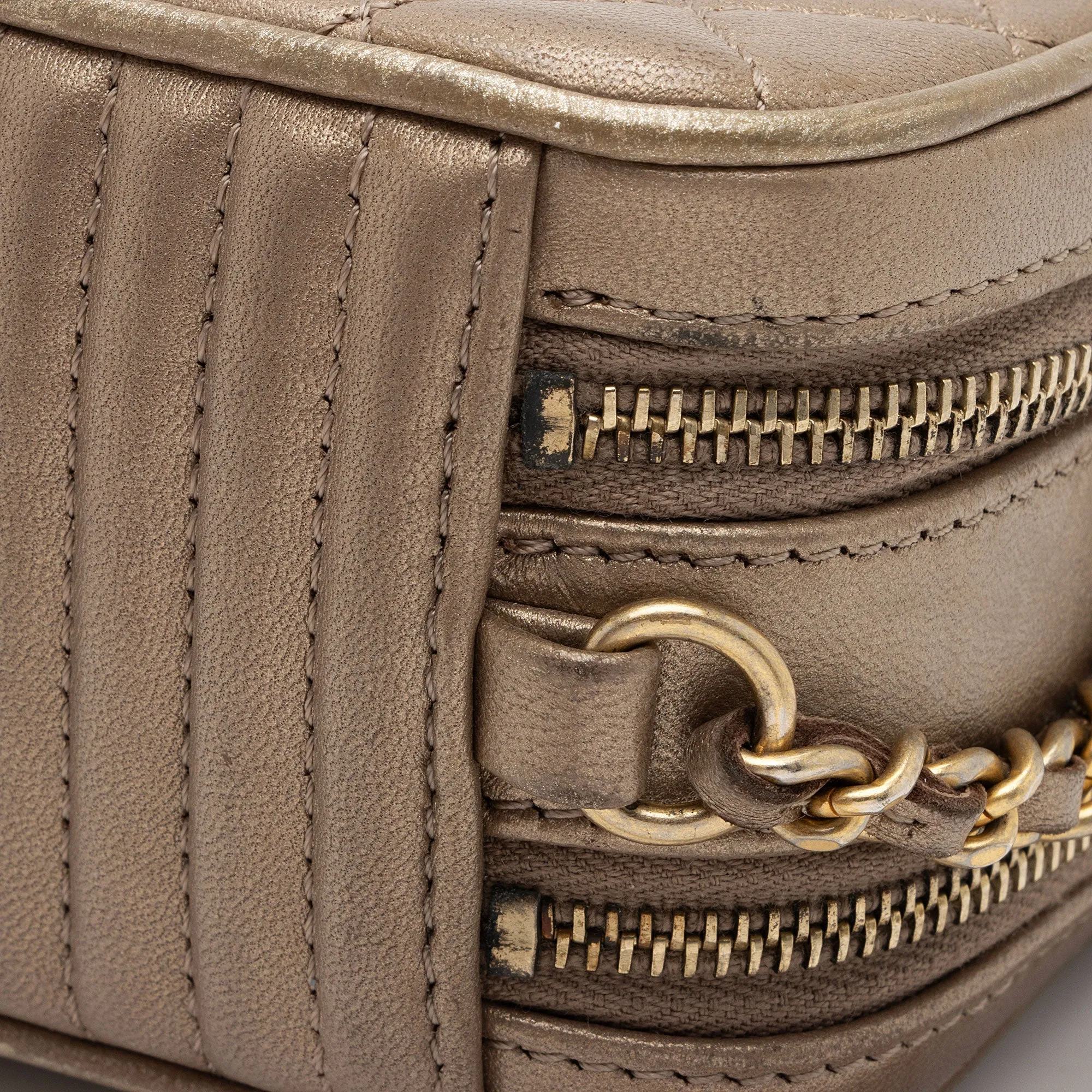 Chanel Metallic Lambskin Coco Camera Mini Shoulder Bag (SHF-7xYr5Z)