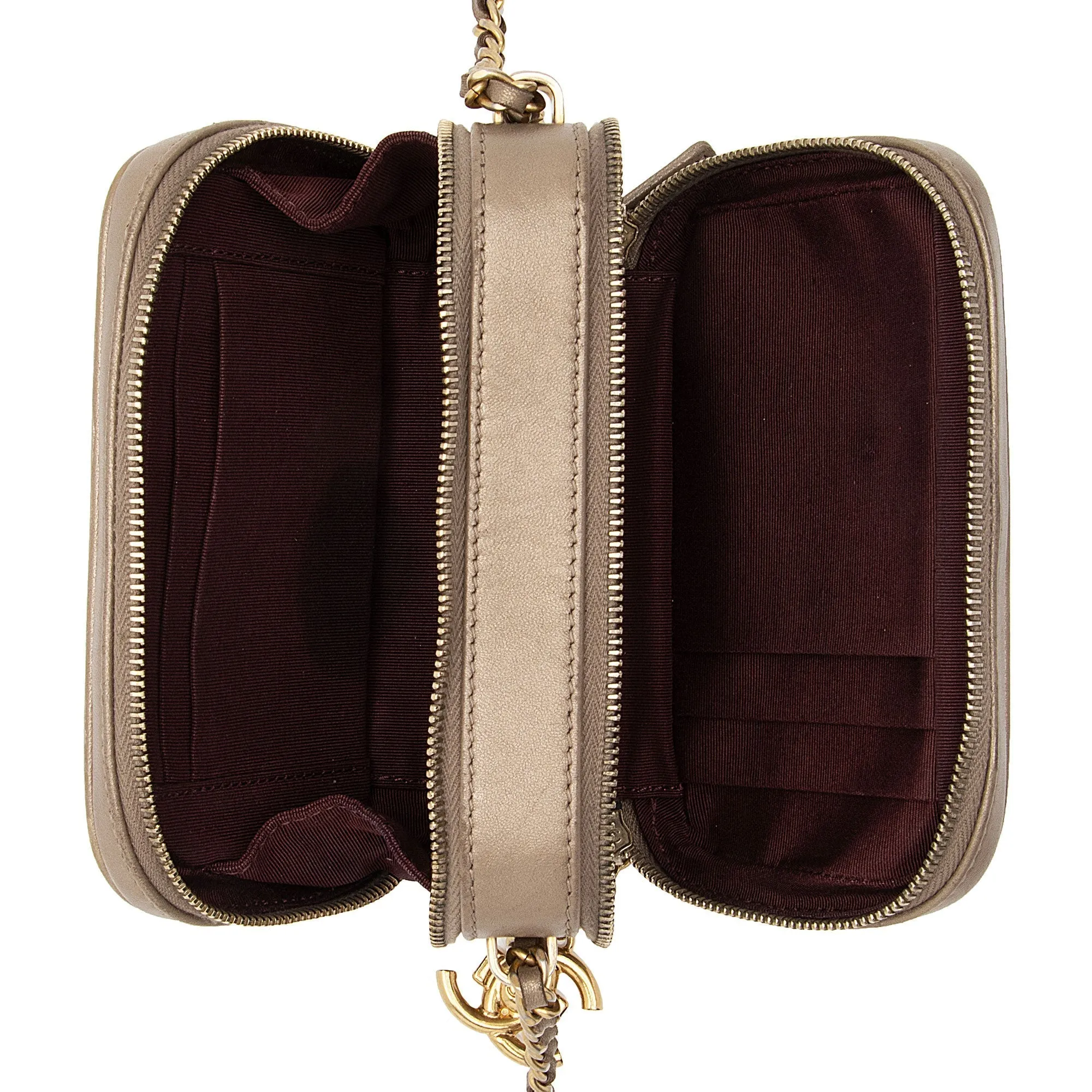 Chanel Metallic Lambskin Coco Camera Mini Shoulder Bag (SHF-7xYr5Z)
