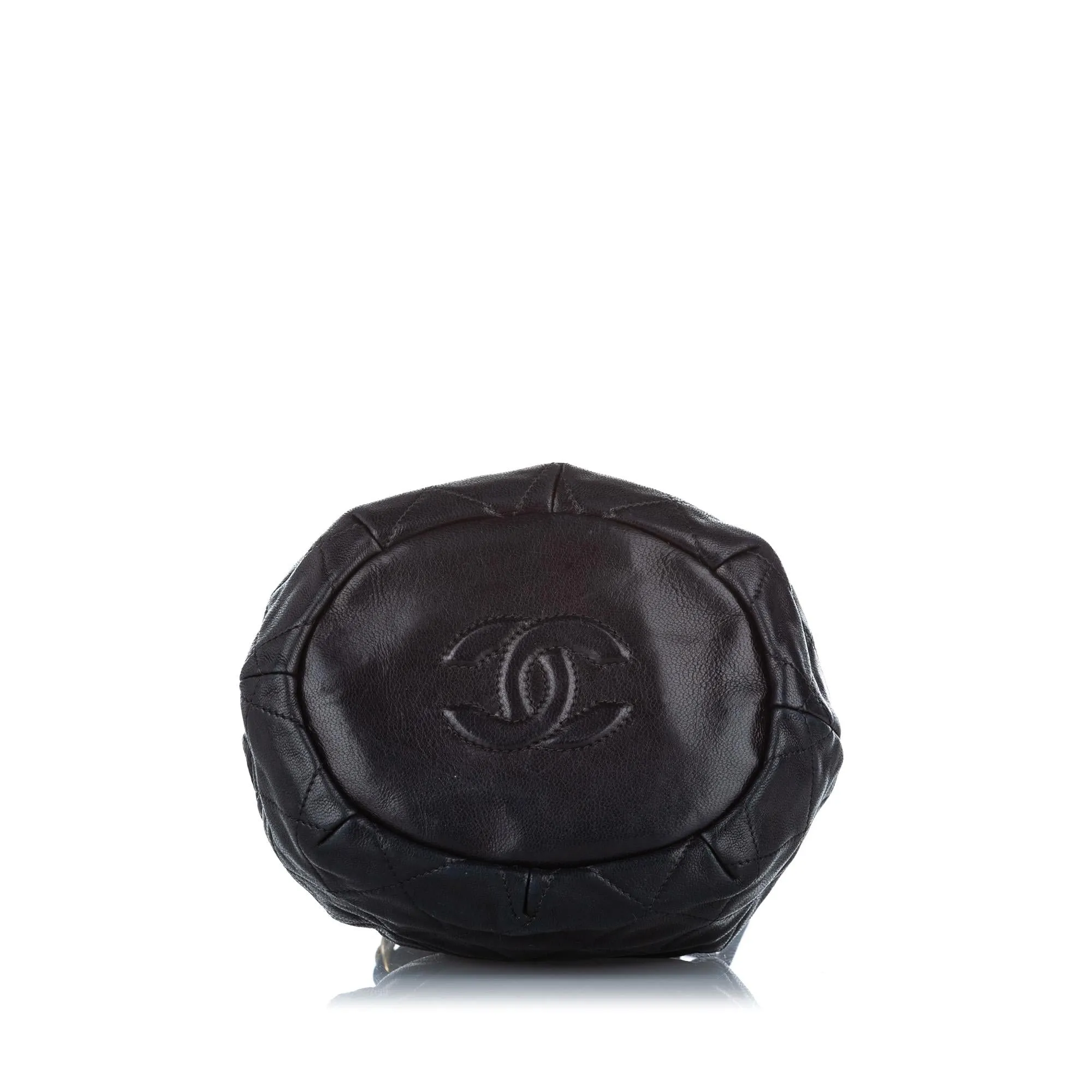 Chanel Mini Classic Lambskin Leather Bucket Bag (SHG-23935)
