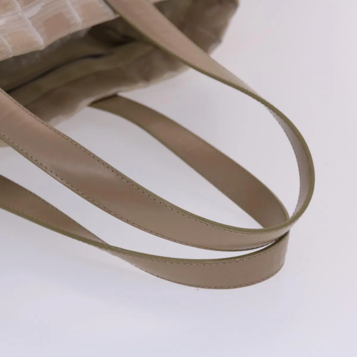 Chanel New Travel Line Shoulder Bag Nylon Beige CC  yb272
