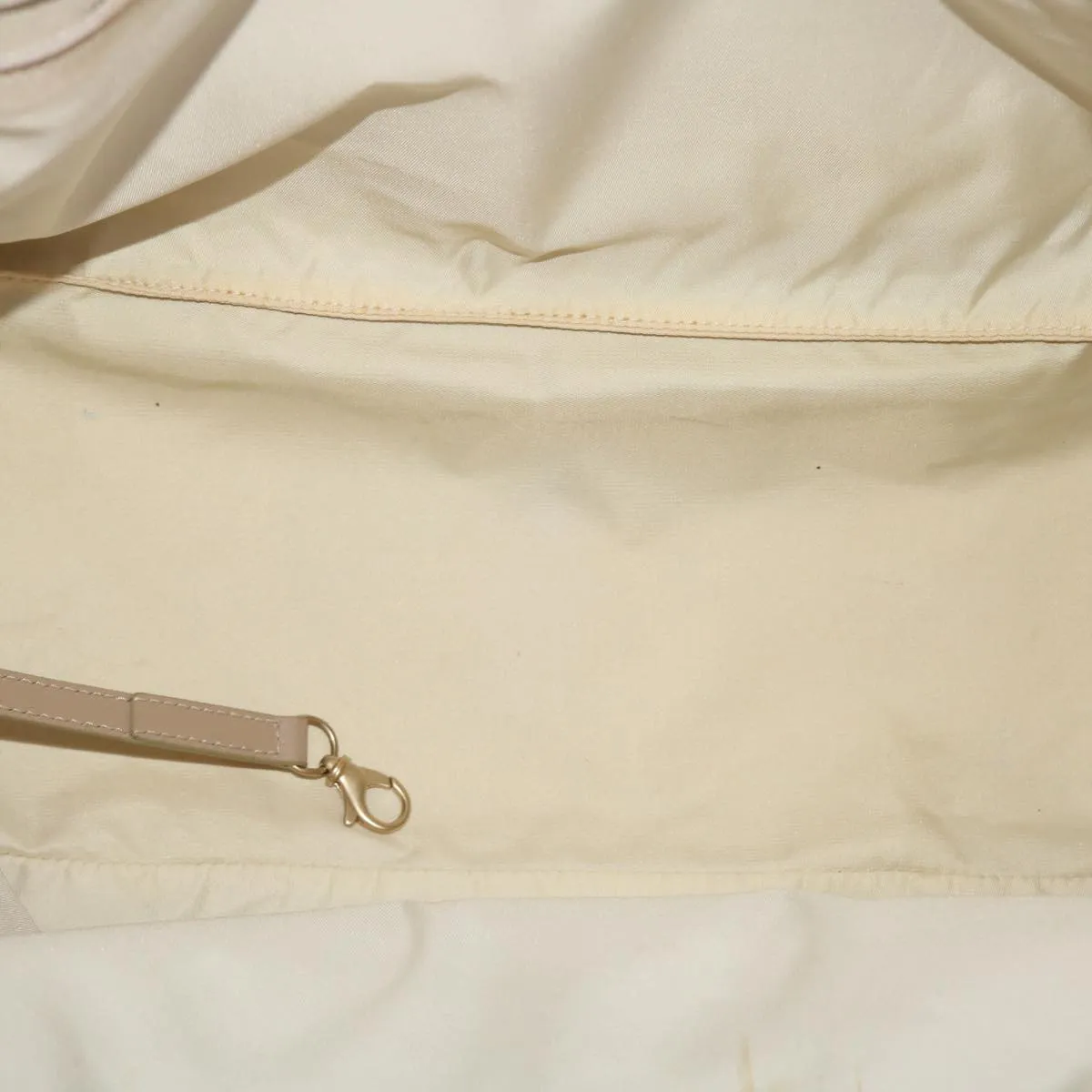 Chanel New Travel Line Shoulder Bag Nylon Beige CC  yb272